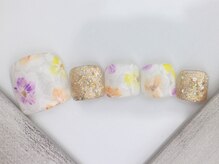ネイルサロン あかねいろ/春夏フラワー　フット