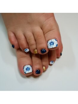 コーラル(CORAL)/手書きタイル柄フットジェル