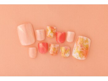 ヴァンネイル(VINGT NAIL nail&eye beauty)/浴衣にぴったり フットネイル