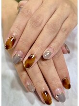 カミアンユイヤ ネイルラボ(KAMIANYUIYA Nail LAB)/べっ甲デザイン