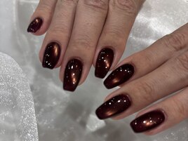 ボルドーマグネットネイル