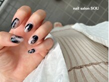 ソウ 西梅田店(Sou)/タイダイ柄もやもやネイル