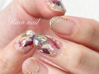 リノ ネイル(Rino nail)/ドライフラワー埋め込みネイル