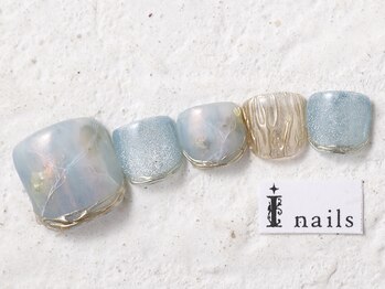 アイネイルズ 新宿店(I nails)/オーロラフィルム大理石