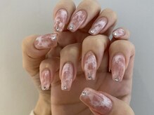 インザピンクリリー(in the pink LILY)/ピンクマーブルネイル