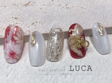 ネイルアトリエルカ(nail atelier LUCA)/M-547 大人可愛い和装ネイル