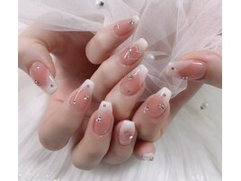 ピンクダブルフレンチネイル