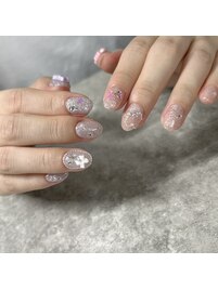 きらきらガーリーネイル