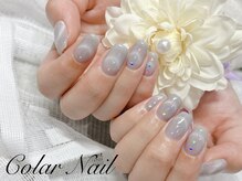 コラールネイル 本町(Colar Nail)/奥行きの中にある艶ブルー