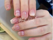 Best Nail 銀座店【ワンホンネイル・スカルプ・パラジェル・上品ジェルネイル】/チェックネイル