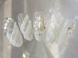 ブライダル白レースLuxury￥9200