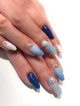 ナチュラルアップ ネイルアンドアイビューティー(Natural up)/マーメイドネイル