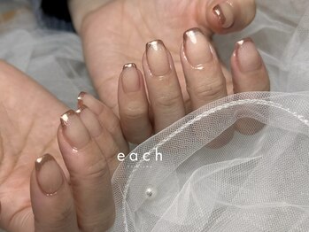 イーチ 烏丸御池(each)/ミラーフレンチネイル