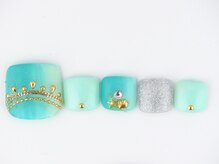 まつげアンドネイル ディアマンローズ(DIAMANT ROSE)/サマーフットネイル 6600円