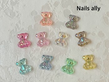 ネイルズアリー 立川店(Nails ally)/オーロラくまちゃんパーツ