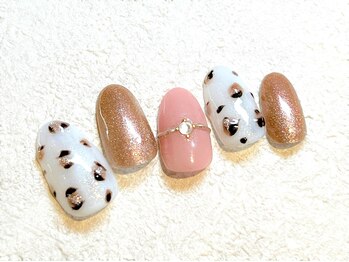 ケージュール(Kjour)/レオパード柄　リングネイル