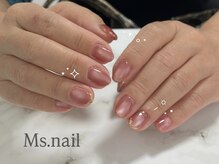 ミスネイル 沖縄 豊崎店(Ms.naiL)/キラキラ宝石ネイル