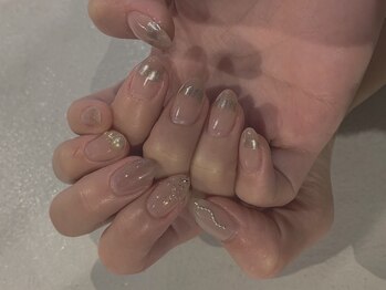 ドレス(Dress nail＆eyelash Lolonois)/シンプルラインミラーネイル
