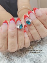 プライベート ネイルサロン マーマ(murmur)/赤フレンチ