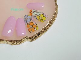 新作　手描き花