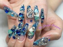 アン ジョーヌドラゴ/【ロングネイル】ブルーネイル