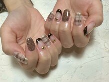 デューネイルスタジオ(dew nail studio)/ブラウンチェック