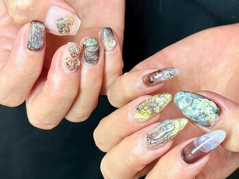 ヌル ネイル 堀江(NURU NAIL HORIE)/秋色ニュアンスネイル☆