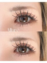 Allure’【マツエク/フラットラッシュ/バインドロック/LED/まつ毛パーマ/眉毛】/フラットラッシュ上下つけ放題