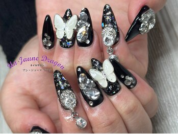 アン ジョーヌドラゴ/【ロングネイル】ブラックネイル
