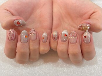 アルティノ ネイル ガーデン(altino nail garden)/ガーリー/ツイード/マグネット