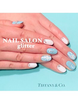ネイルサロン グリッター(NAIL SALON glitter)/ティファニーネイル