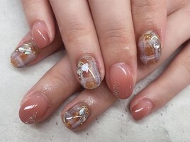 (中原)秋のべっ甲チェック