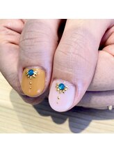 エムスラッシュ ネイル 新百合ヶ丘店(M.SLASH)/シェラックワンポイントアート