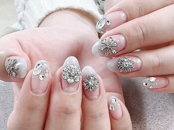 ネイルルージュ(Nail Rouge)/雪の結晶ネイル