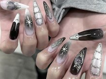 モカ 心斎橋(moca by Lee)/【Aina】ブラックネイル