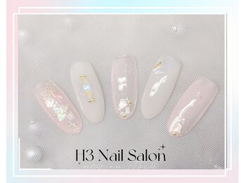 エイチスリー(H3)/淡いピンクと雲母パーツ