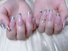 スノーネイルサロン 新宿店(Snow nail salon)/ガラスフレンチ/パーツ