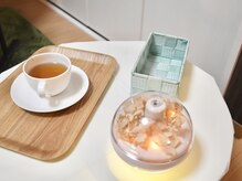 施術後はノンカフェインのお茶でゆったりお過ごし頂けます。