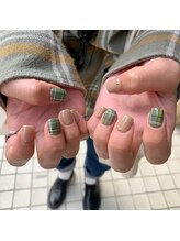 Mネイルアンドカフェ シェレステ/チェックネイル★