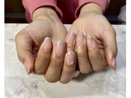 ラメフレンチネイル