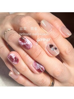 ジェルメ(germer)/大人バレンタインネイル！