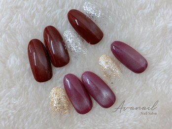 アバネイル 藤が丘(AVA NAIL)/艶マグネット×ラメグラ