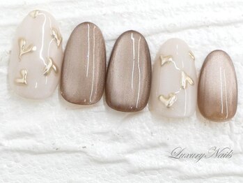 ラグジュアリーネイルズ タカダノババ(Luxury Nails Takadanobaba)/うるツヤ*ぷっくりハート&マグ