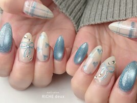 水色マグリボンネイル