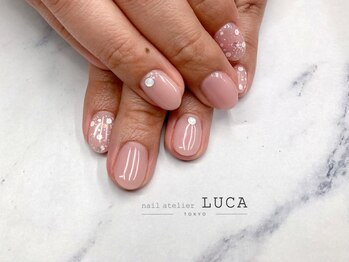 ネイルアトリエルカ(nail atelier LUCA)/W-664 大人オフィス春色ネイル