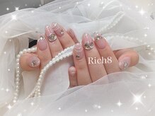 ネイルアンドまつげエクステ リッチエイト 原宿店(Rich8)/キラキラピンクネイル