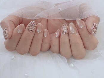 サエネイル(sae nail)/大人かわいいツイードネイル