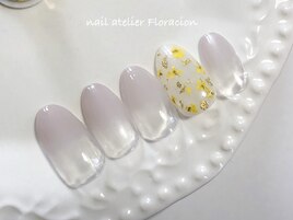 春の定額ネイル　押し花