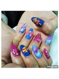 ムーンプリンセス気分の盛ネイル