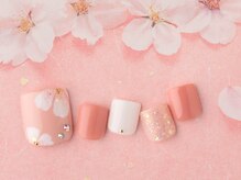 ネイルサロン アビー グランデュオ蒲田店(abbie)/【桜ネイルフット2021】￥11902